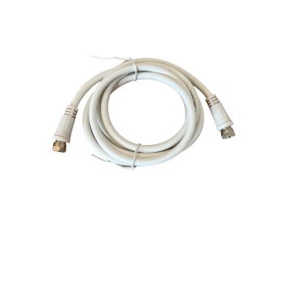 SAT Antennenkabel 2x F-Stecker, weiss, 1,5 m, F-Anschlusskabel