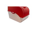 Rival Kartoffelbox / Gemüsebox 4 Kg.Kartoffelkiste, Vorratsbox LxBxH 29x20x19cm Weiß-Rot