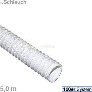 Abluftschlauch PVC, Ø 100mm, 5 Meter, starke und strapazierfähige Ausführung für Abzugshaube, Ablufttrockner, Klimagerät