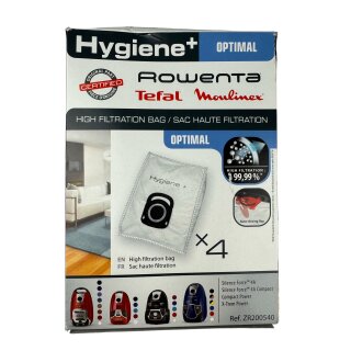 Rowenta 4 Staubsaugerbeutel Hygiene+Anti-Geruch - Nr.:ZR200540