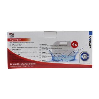 Scanpart Wasserfilter kompatibel mit Maxtra Plus 4 Stück