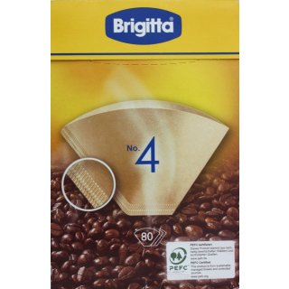 Brigitta Kaffeefilter Papier No. 4 Inhalt: 80 Stück