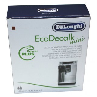 DeLonghi Entkalker EcoDecalk mini 2 x 100ml für Kaffeevollautomaten, Kaffeemaschinen - Nr.: 5513292821 Nokalk