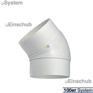 daniplus© Rohrbogen Rund-Anschlusssystem für die Ab und Zuluft für 100er Luftführungssystem