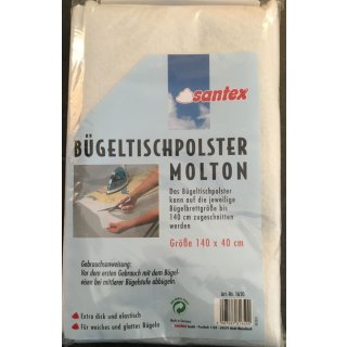 Santex Bügeltisch Polster Molton, Ersatzpolster, zuschneidbar für Bügeltisch, Bügelbrett 140 x 40 cm