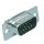 15 PIN HD-STECKER - HIGH-DENSITY STECKER (15 Pin für 9 Pin Gehäuse ) - Silber