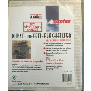 2x Santex Dunstfilter, Flachfilter, Fettfilter für Dunst - Abzugshaube, 2 Stück à 57 x 47cm